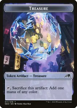 MTG Plant // Treasure ** Neon Dynasty Commander Tokens ** English - Image 2