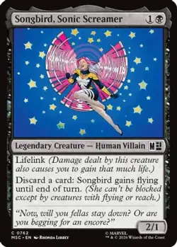 Songbird, Sonic Screamer 762 Marvel Super Heroes Magic: The Gathering Foil NM - Image 1