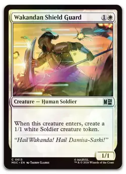 Wakandan Shield Guard #613 (Foil) NM Commander: Marvel Super Heroes Magic MTG - Image 1