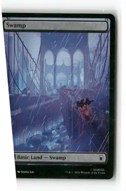 Swamp (0282) 282 Foil Land Marvel Super Heroes Magic: The Gathering Foil NM - Image 1