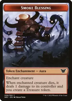 MTG Smoke Blessing // Goblin ** Neon Dynasty Commander Tokens ** English - Image 1