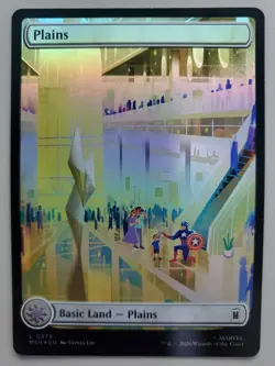 MTG Plains (0278) Marvel Super Heroes Foil Land - Image 1