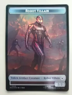 MTG Hero(02)/Robot Villain(20) Marvel Super Heroes Foil Token - Image 2