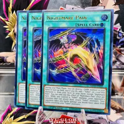 3x Yugioh Playset Nightmare Pain MP25-EN165 Ultra Rare 1st Ed Near Mint - Image 1