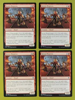 Seven Dwarves x4 Throne of Eldraine 4x Playset Magic the Gathering MTG - Image 1