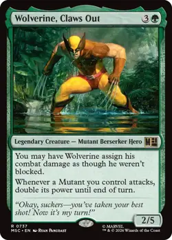 Mint/Near-Mint, English - 1 x MTG Wolverine, Claws Out - Foil Commander: Marvel - Image 1
