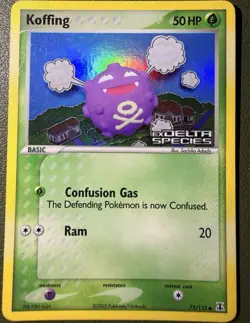 Pokemon Company Koffing 72/113 Delta Species Reverse Holo 50 HP - Image 1