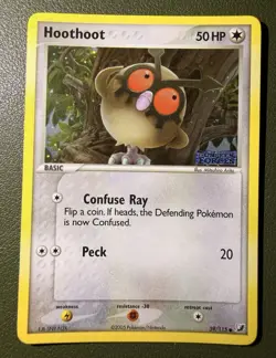 The Pokemon Company Hoothoot 59/115 EX Unseen Forces 2005 Reverse Holo Common - Image 1