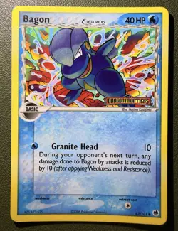 The Pokemon Company Bagon 43/101 EX Dragon Frontiers 2006 Reverse Holo Stamped - Image 1
