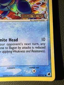 The Pokemon Company Bagon 43/101 EX Dragon Frontiers 2006 Reverse Holo Stamped - Image 4