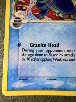 The Pokemon Company Bagon 43/101 EX Dragon Frontiers 2006 Reverse Holo Stamped - Image 5