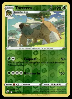 Torterra 008/172 Rare Brilliant Stars Pokemon Reverse Holo Near Mint - Image 1
