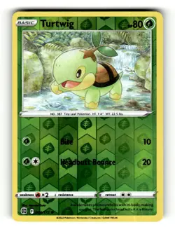 Turtwig 006/172 Common Brilliant Stars Pokemon Reverse Holo - Image 1
