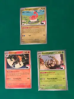 BRAMBLEGHAST - TATSUGIRI - INFERNAPE - POKEMON - PRIZE PACK STAMPED - NM - Image 1