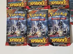 Pokemon TCG 7x Surging Sparks Booster Packs Sealed SV08 Lot - Image 4