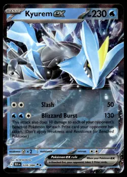 Pokemon TCG SV: Black Bolt #028/086 Kyurem EX NM - Image 1