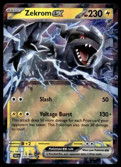Pokemon TCG SV: Black Bolt #034/086 Zekrom ex - Image 1