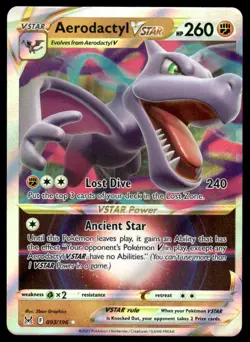 Pokemon TCG SWSH11: Lost Origin #093/196 Aerodactyl VSTAR NM - Image 1