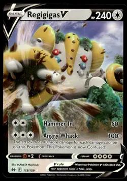 Pokemon TCG Crown Zenith #113/159 Regigigas V NM - Image 1