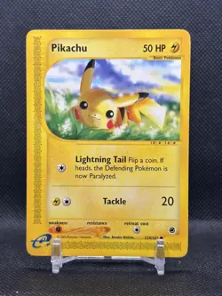 Pokemon TCG Pikachu 124/165 Expedition Base Set Regular - Image 1