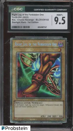 2022 Yu-Gi-Oh! Cytl Rvng Starlight 1st Ed Right Leg of The Forbidden One CGC 9.5 - Image 1