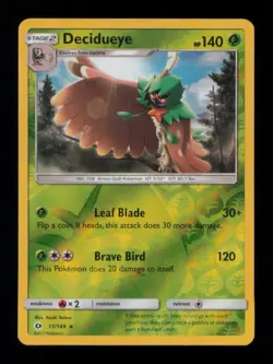 REVERSE HOLO DECIDUEYE RARE 11/149 LP POKEMON - Image 1