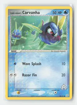 Team Aqua's Carvanha 48/95 Common Team Magma vs Team Aqua Pokemon Heavily Played - Image 1