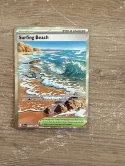 SURFING BEACH 114/086 ULTRA RARE CHAOS RISING POKEMON HOLO NM/M - Image 2