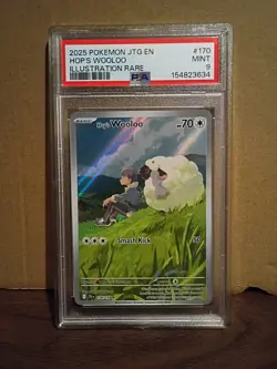 Pokemon TCG PSA 9 Hop's Wooloo 170/159 Sv09: Journey Together Holo - Image 1