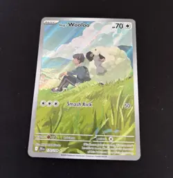 Pokemon TCG Hop's Wooloo 170/159 Sv09 Journey Together Holo Illus Rare EN - Image 1