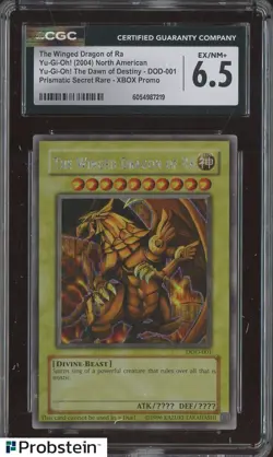 2004 Yu-Gi-Oh! Dawn/Destiny Xbox Promo Prismatic The Winged Dragon of RA CGC 6.5 - Image 1