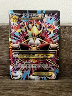 Pokemon Mega M Alakazam EX Full Art Ultra Rare Holo Card 118/124 Fates Collide - Image 1