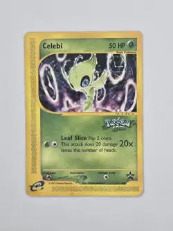 Celebi 50 Pokemon 4ever Black Star Promo WOTC Pokemon Card DMG - Image 1