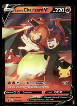 Pokemon Cards Lance's Charizard V SWSH133 Celebrations Promo NM *7 - Image 1
