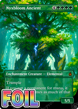 Nyxbloom Ancient FOIL Proxy Card with Custom Anime Art Design - Image 1