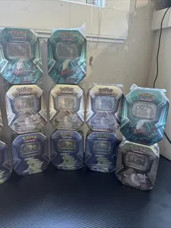 Pokemon TCG 18 Triple Whammy Tin (LOT OF 18) Brand New Factory Sealed 2026 - Image 1