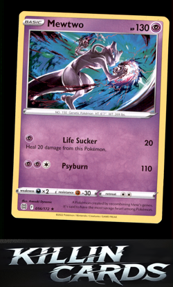 Mewtwo 056/172 Pokemon Rare SWSH09: Brilliant Stars Card NM - Image 1