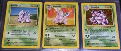 Pokemon TCG - Nidoran+Nidorino+Nidoking 11/102 [Holo/Base Set 1999/Deutsch) Top! - Image 1