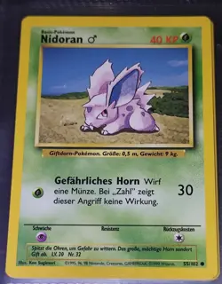 Pokemon TCG - Nidoran+Nidorino+Nidoking 11/102 [Holo/Base Set 1999/Deutsch) Top! - Image 2