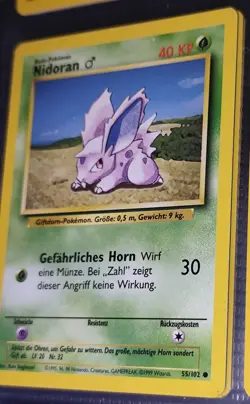 Pokemon TCG - Nidoran+Nidorino+Nidoking 11/102 [Holo/Base Set 1999/Deutsch) Top! - Image 4