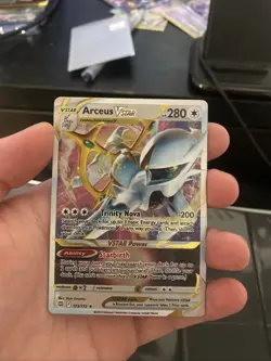 Arceus Vstar Metal Card #123/172 Sword & Shield Promo Pokemon 2022 - Image 1