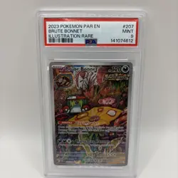 Pokemon Brute Bonnet 207/182 Paradox Rift PSA 9 Full Art Secret Rare - Image 1