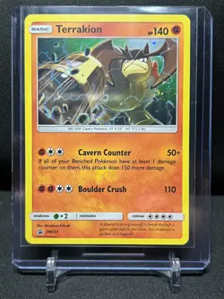 Terrakion SM223 Black Star Promo Cosmos Holo Pokemon 2019 SM Sun Moon NM - Image 1