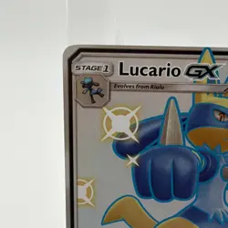 NM Pokemon Lucario GX Shiny Holo Rare Hidden Fates: Shiny Vault SV64/SV94 - Image 2