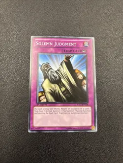Solemn Judgment SDLS-EN038 Lost Sanctuary Yu-Gi-Oh 1st Edition NM/M A6 - Image 1
