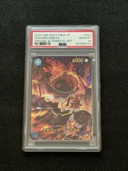 2026 ONE PIECE OP14 EB01-023 THE AZURE SEA'S SEVEN (JP) EDWARD WEEVIL SP PSA 10 - Image 1