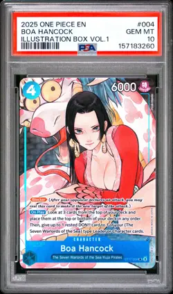 2025 ONE PIECE PROMOS ILLUSTRATION BOX VOL.1 #004 BOA HANCOCK PSA 10 - Image 1