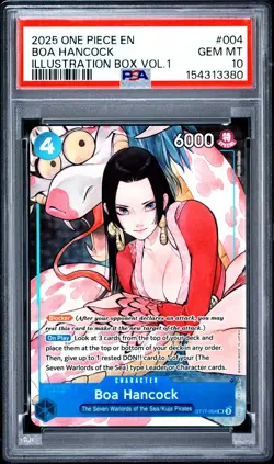 2025 ONE PIECE PROMOS ILLUSTRATION BOX VOL.1 #004 BOA HANCOCK PSA 10 - Image 1