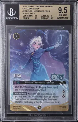 2025 DISNEY LORCANA PROMOS #2C2 ELSA - ICE MAKER FOIL P BGS 9.5 - Image 1