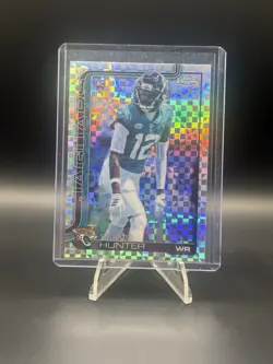 2025 Topps Chrome Football NFL Travis Hunter RC XFRACTOR #332 JAGUARS - Image 1